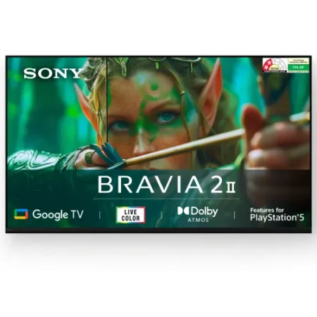 Sony BRAVIA 2 108 cm (43 Inch) 4K Ultra HD LED Google TV - 4K Processor X1, HDR10/HLG, Dolby™ Atmos, Chromecast Built-In, K-43S25M2