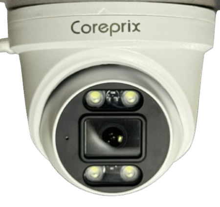 Coreprix 4 Mp Ip METAL Network Dual Star Light /Color Dome Camera With In-built Audio