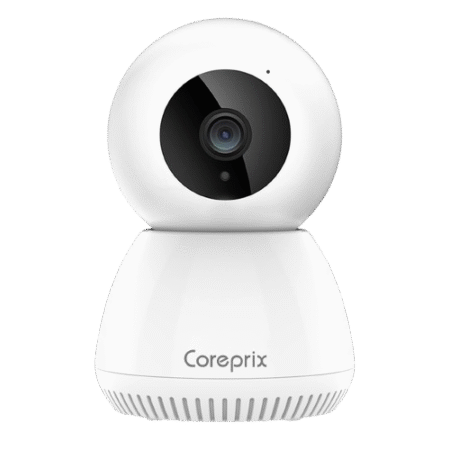 Model No : CPWF-4M-D3SL-C  WIFI-CAMERA Camera  The Coreprix CPWF-4M-D3SL-C is a 4MP Wi-Fi IP Camera designed for indoor surveillance. It records in 1080p video resolution and is controlled via the CARECAM PRO app. Key features include Dual Motion LED for Color Night View, motion detection, motion tracking, and 360-degree rotation for comprehensive coverage. It also supports two-way communication and local storage up to 128 GB via TF card. This camera comes with a 2-year guarantee, offering reliable and versatile monitoring.  Top Features 4MP Wi-Fi IP Camera 1080p Video Recoding APP- CARECAM PRO Dual Motion LED Color Night View Motion Detection Motion Tracking 360 Rotation Mobile Control Two-way communication Support 128 GB TF Storage 2 YEAR GUARANTEE
