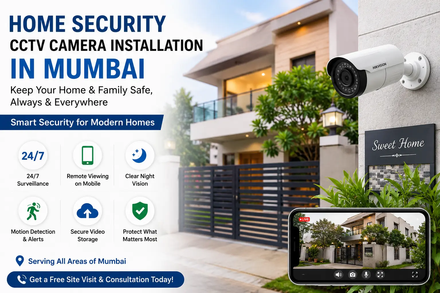 Best CCTV camera for home and business security in Mumbai with outdoor and indoor surveillance system