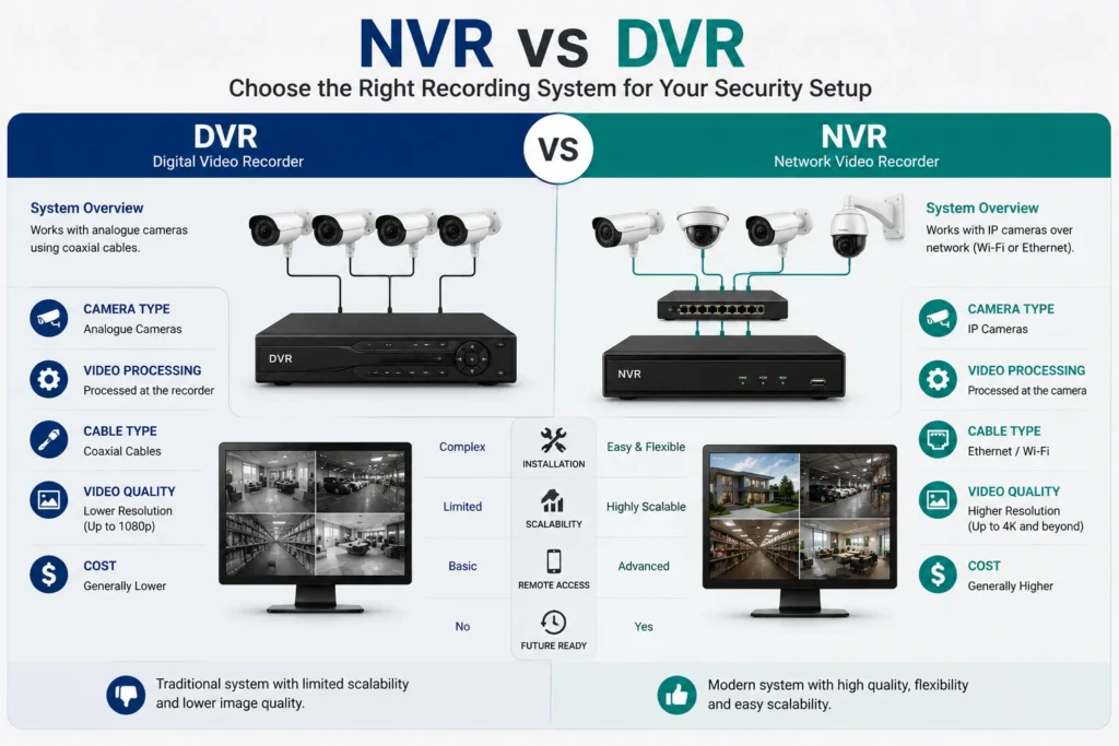 NVR vs DVR security camera comparison