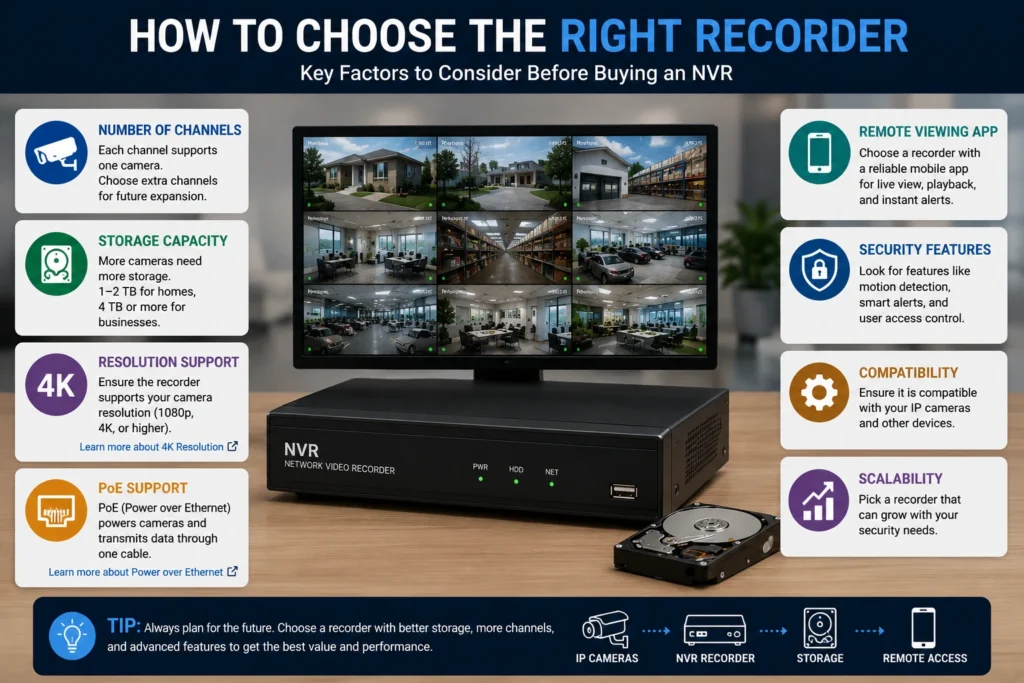Choosing the right NVR recorder for CCTV cameras