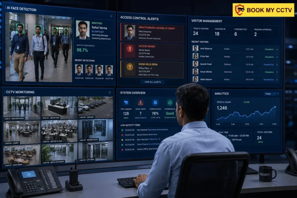 face recognition CCTV India AI surveillance features